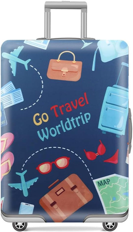 MosaiRudo Travel Luggage Covers For Suitcase Tsa Approved,Suitcase Cover Protector Fit 18-32 Inch Luggage Travel Accessories (T2492, XL)