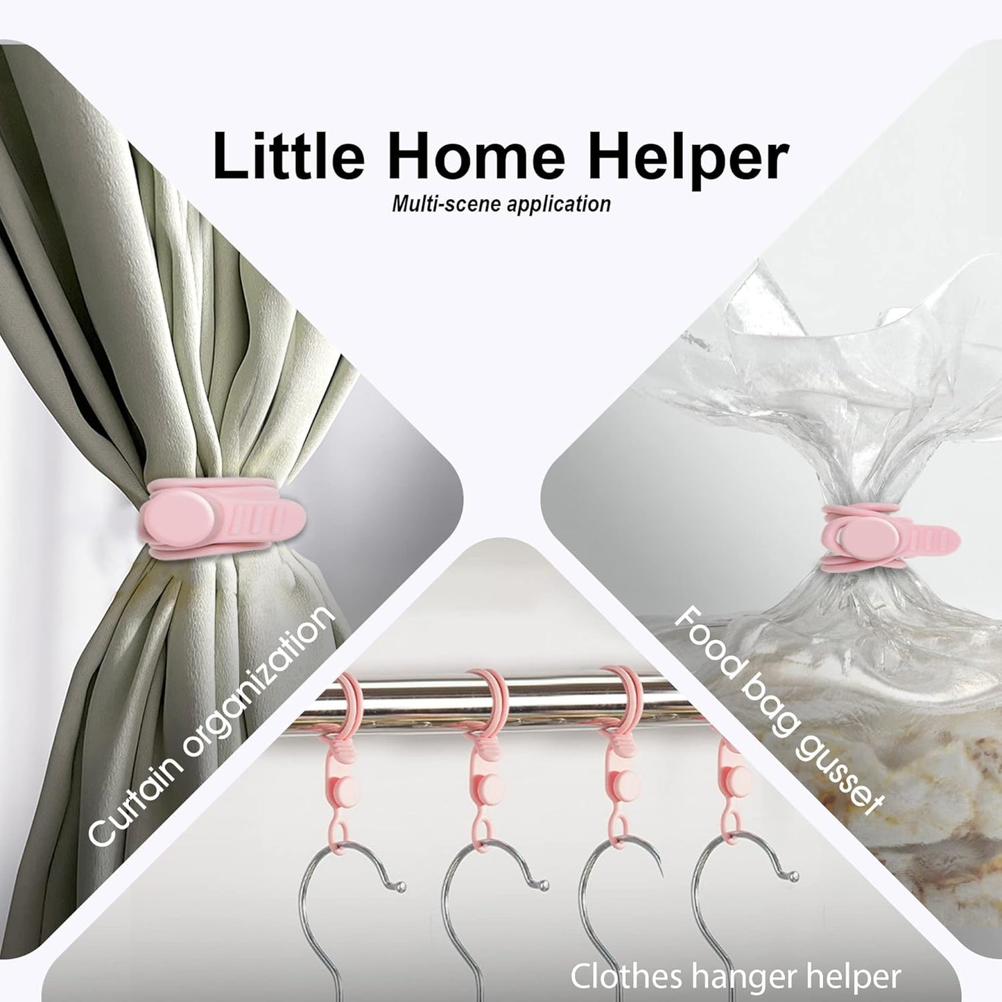 Nearockle Silicone Cable Ties Cord Organizer for Cable Management, 16PCS 4.2" and 7.1" Reusable Cable Organizer Electronic Accessories for Home, Office, Kitchen, School, Travel (Pink)